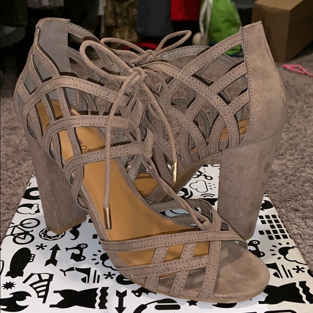 Summer Suede Sandal Heels